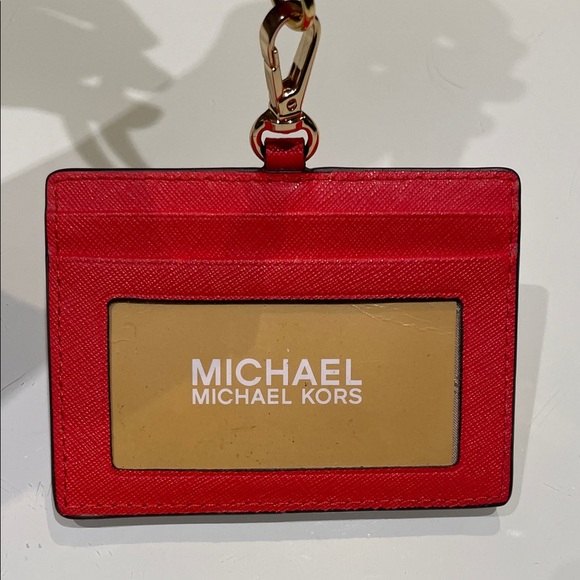*NEW* Michael Kors JET SET TRAVEL Saffiano Leather Card Holder with Lanyard - Picture 7 of 15